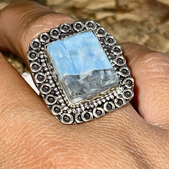 Raw Owyhee Opal Ring Size 7 1/4 - Picture 1 of 7